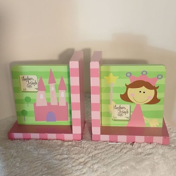 Stephen Joseph Wooden "Princess" Bookends - Picture 7 of 7